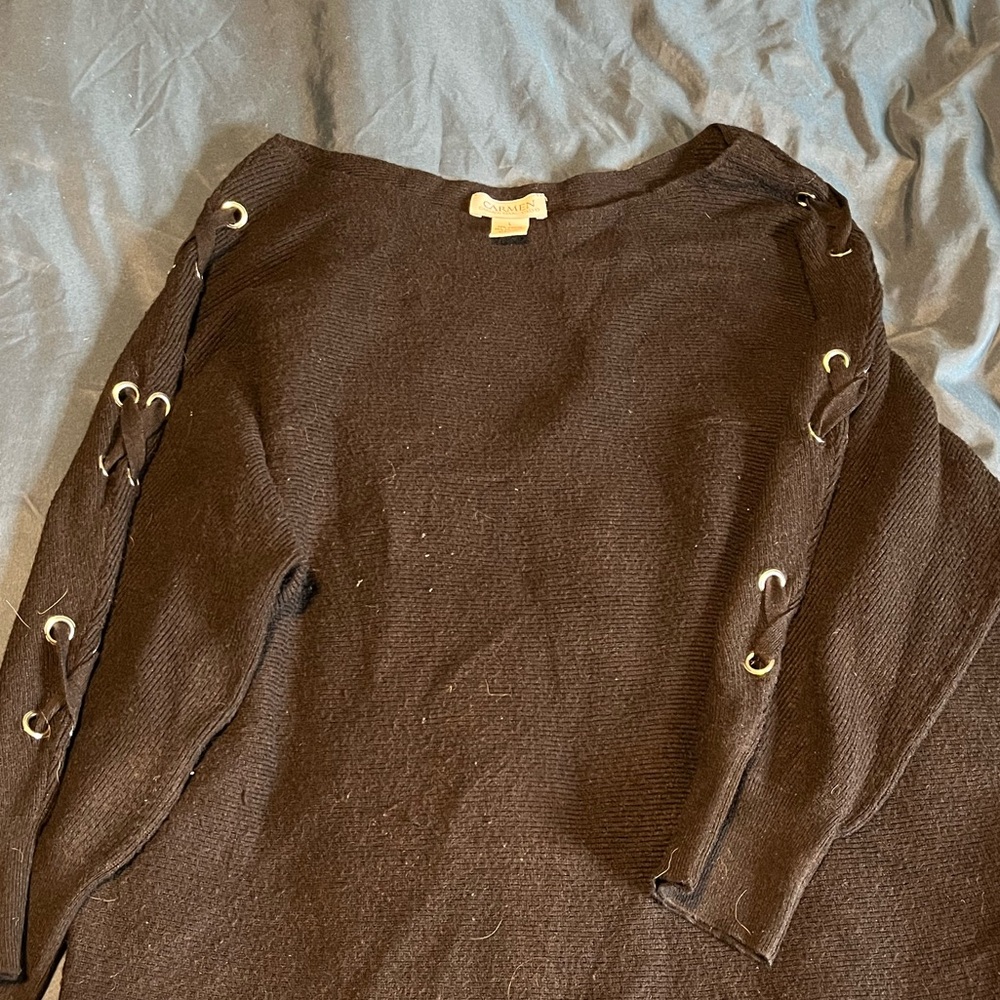 Carmen Marc Valvo Black Sweater